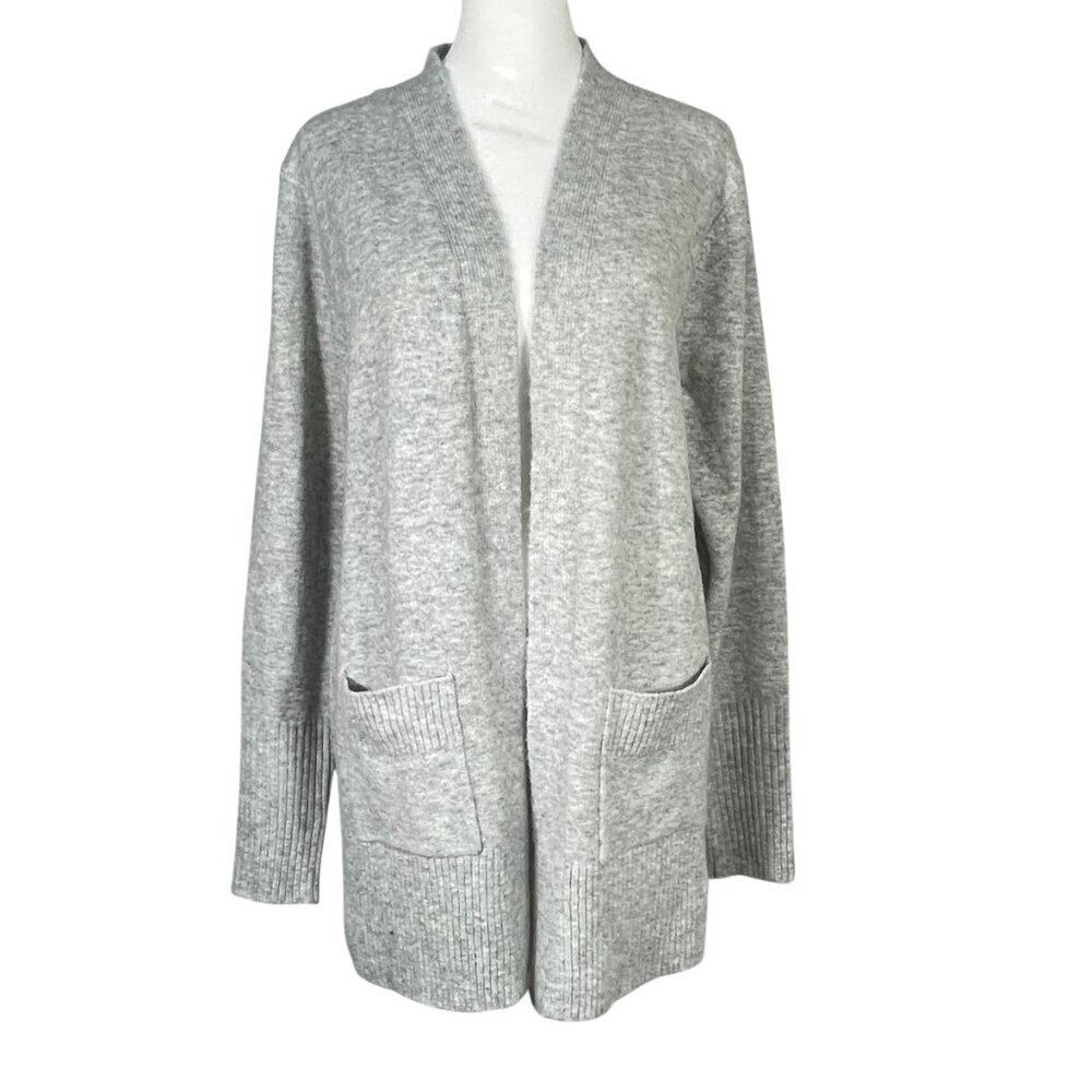 Love Ellie Cozy Gray Open-Front Longline Cardigan Women’s Small NWOT - Picture 12 of 13